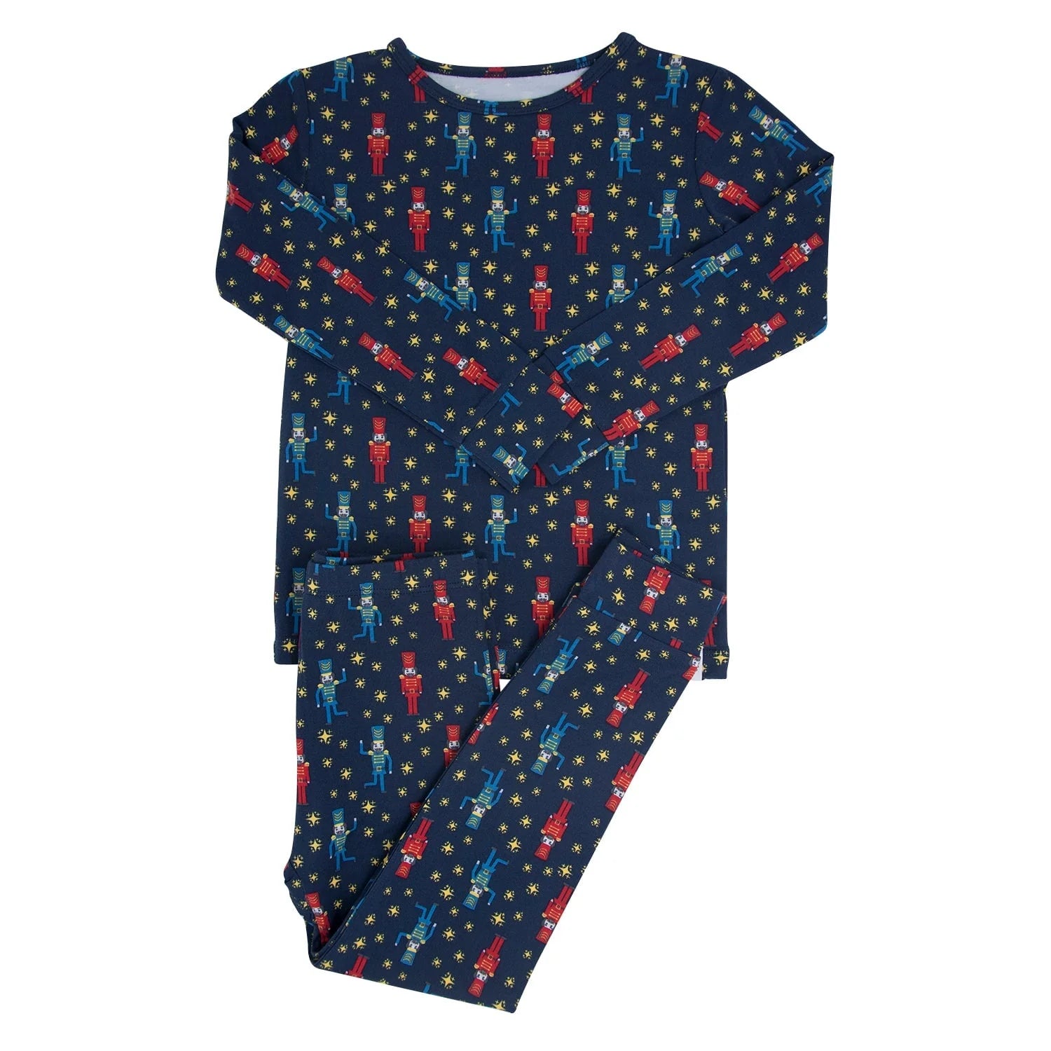 Navy Nutcrackers & Stars LS PJ Set