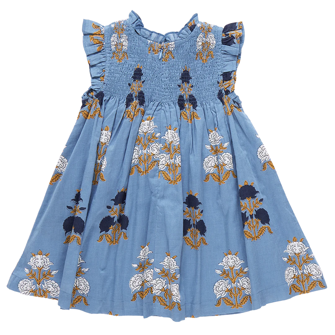 Stevie Dress Blue Flowerette