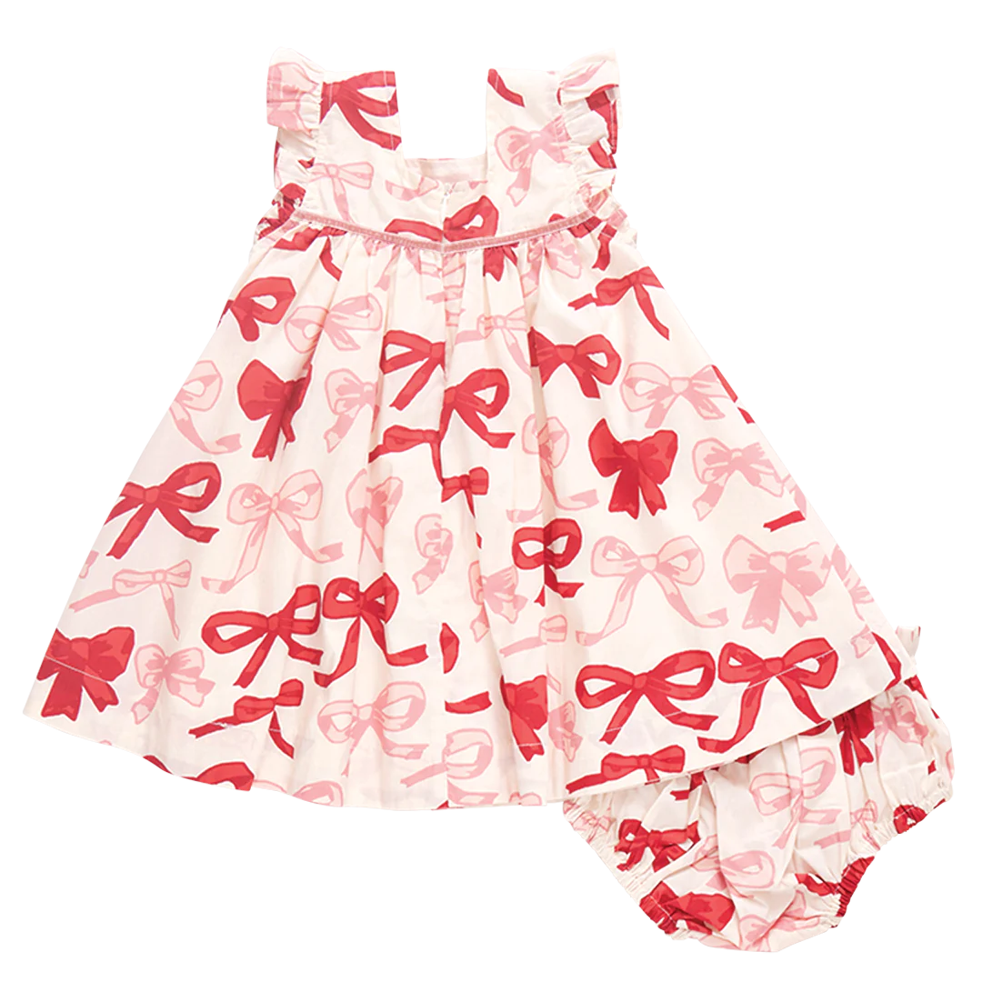 Camelia Dress Set Valentines Bows