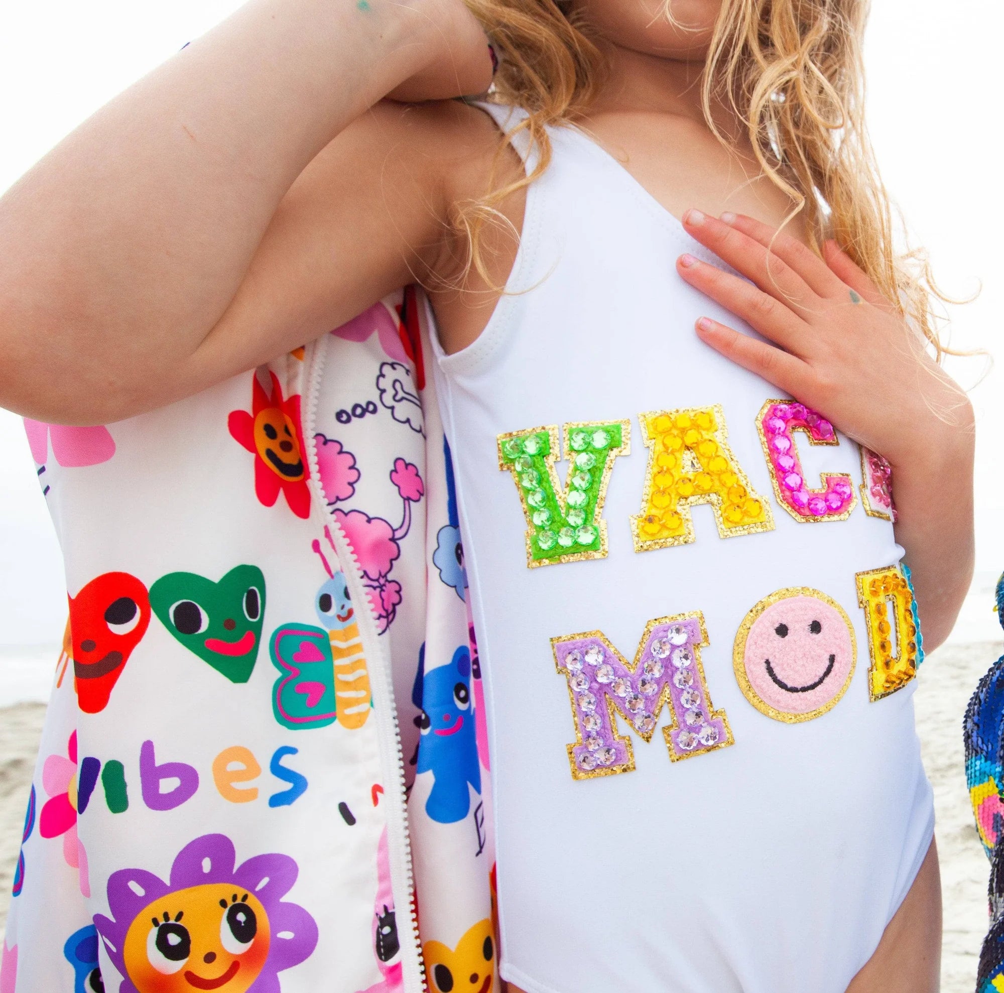 White Vacay Mode Bathing Suit