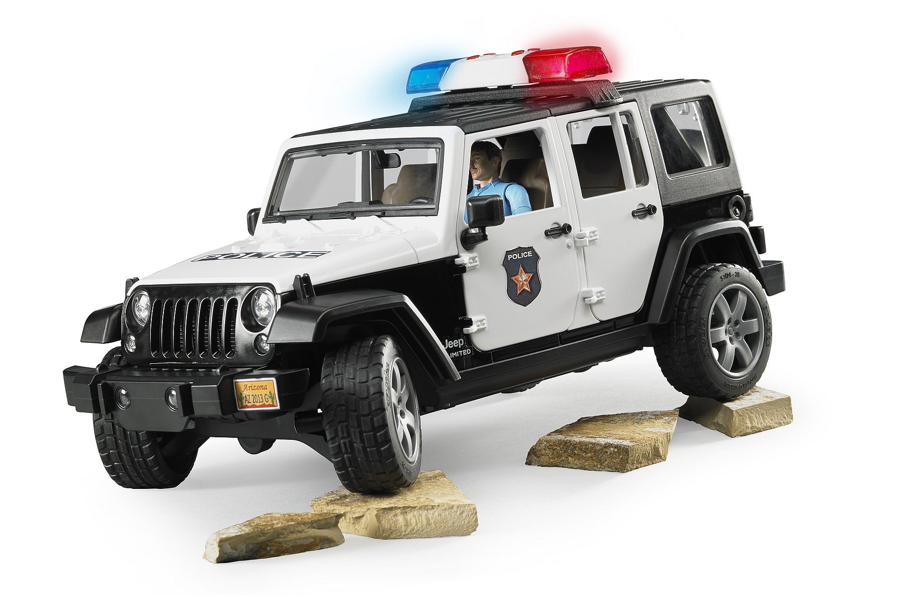 Jeep Rubicon Police Car & Policeman