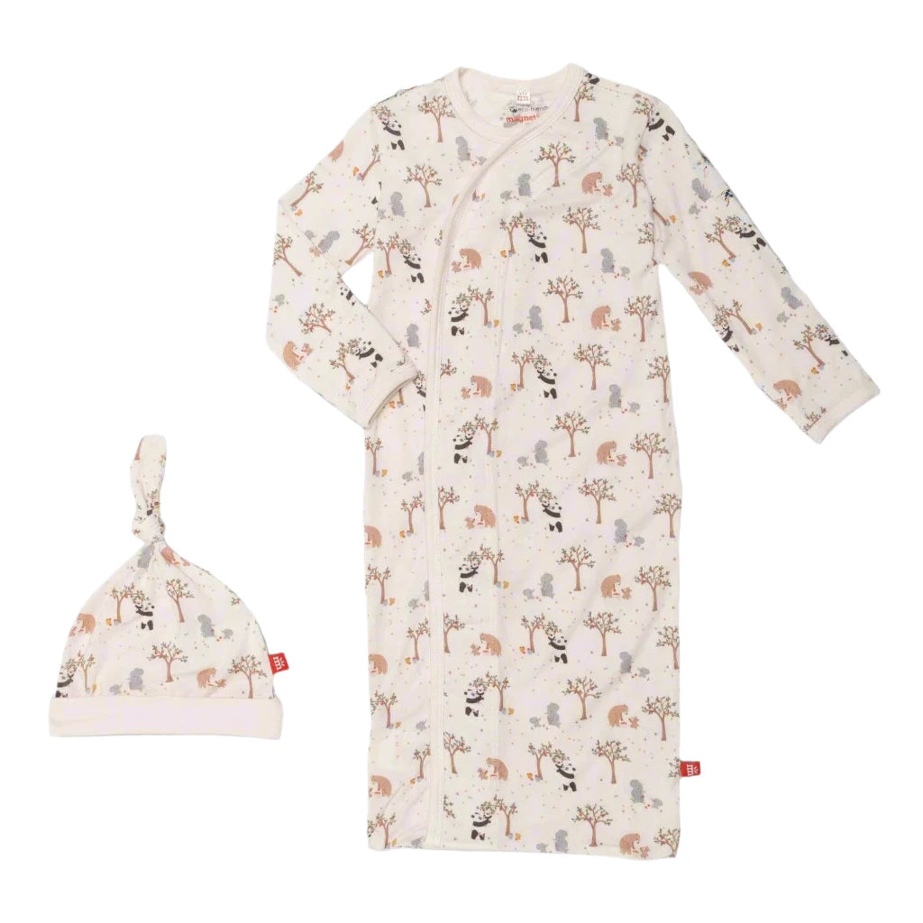 Magnetic Family Tree Gown & Hat Set (NB-3m)