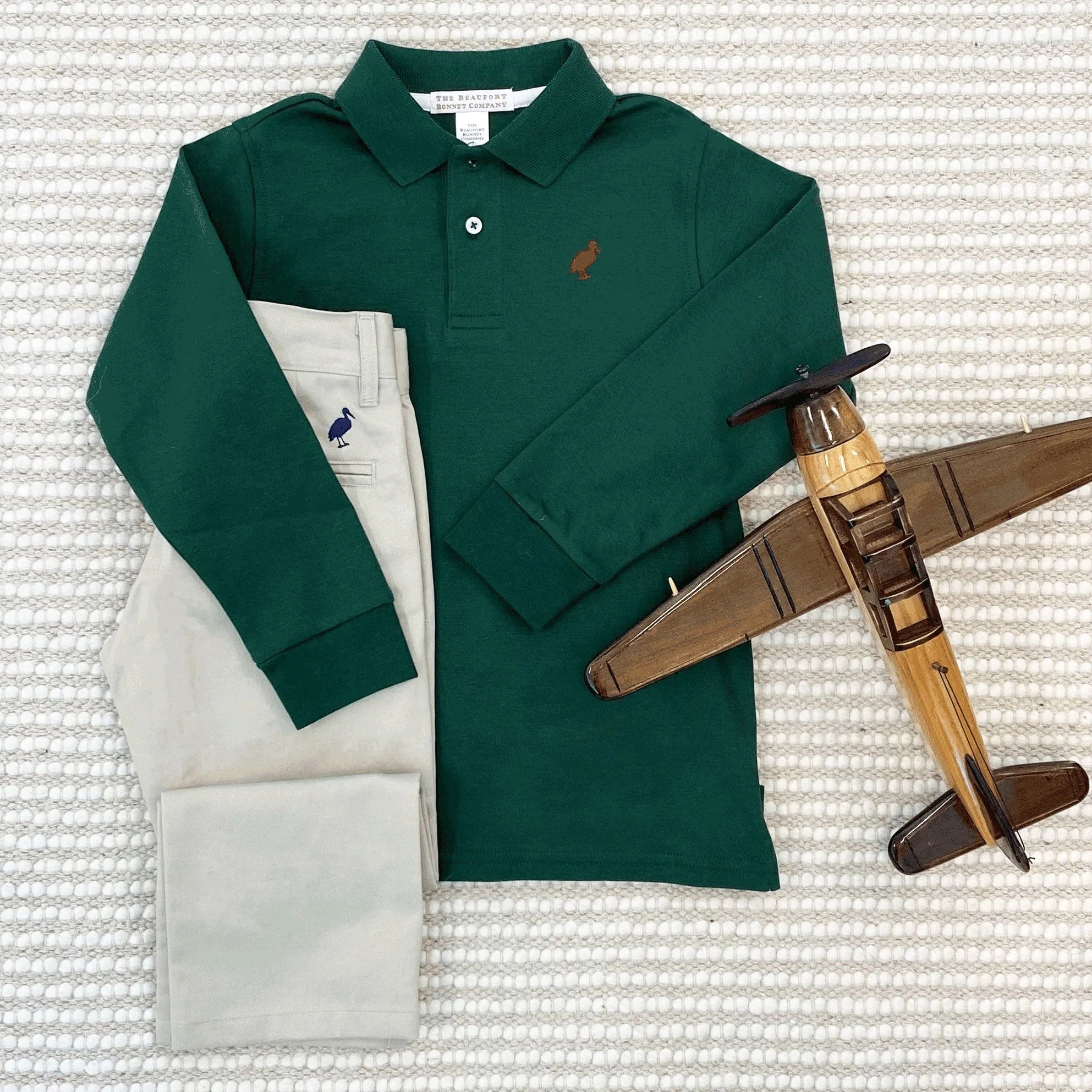 TBBC Prim & Proper Polo LS Grier Green