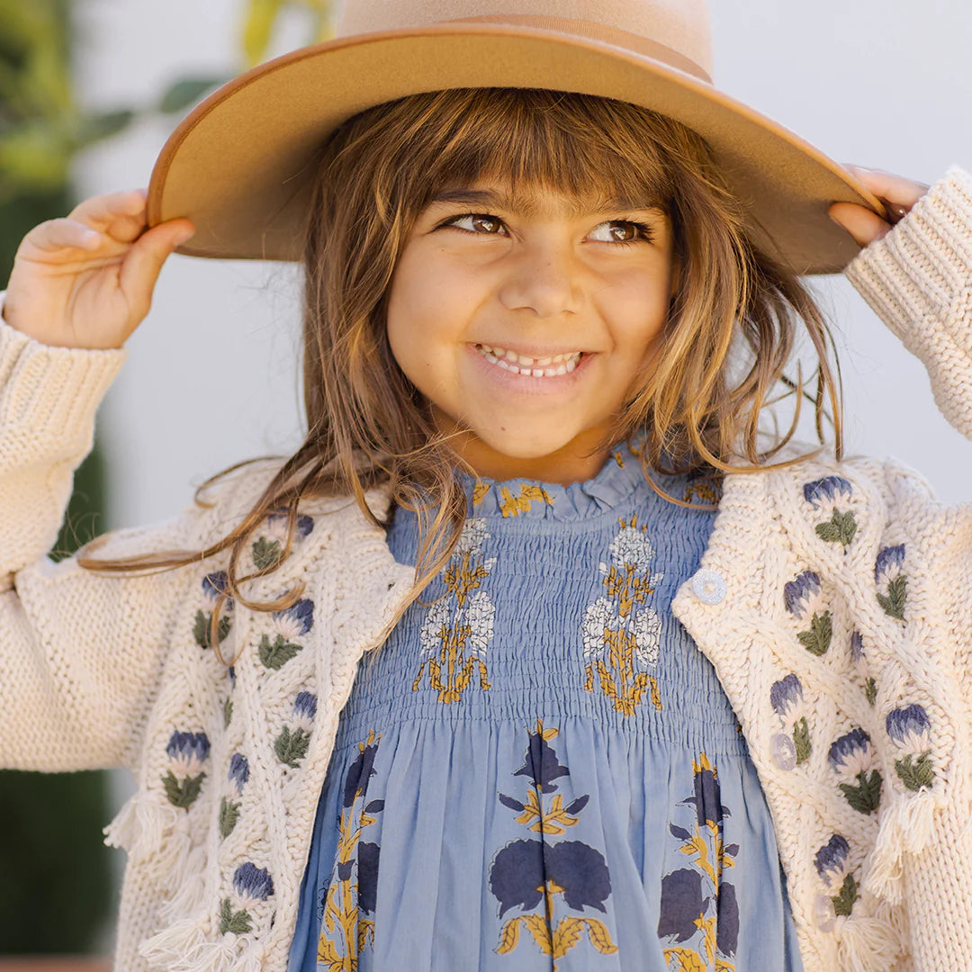 Stevie Dress Blue Flowerette