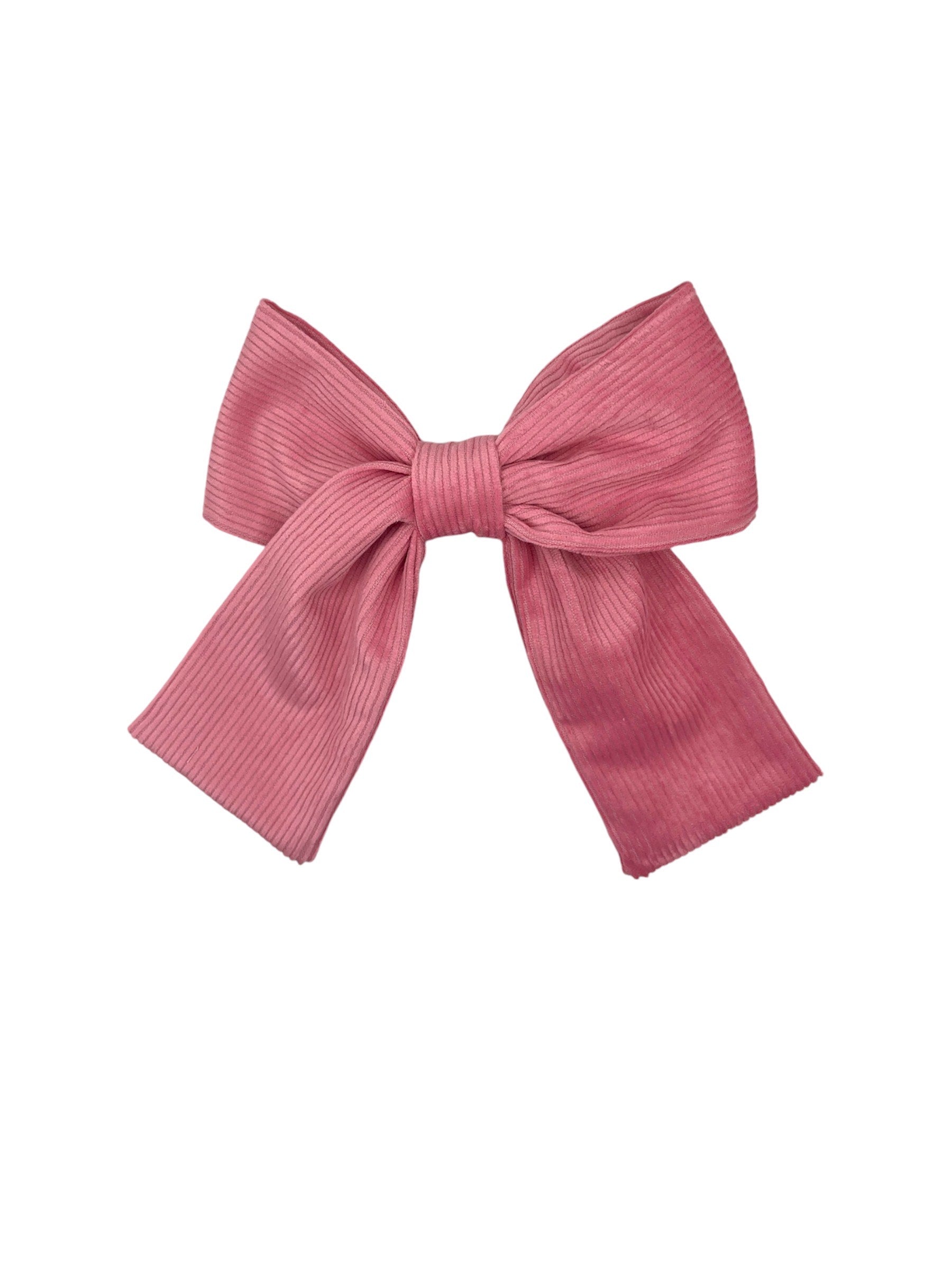 Pink Corduroy Bow