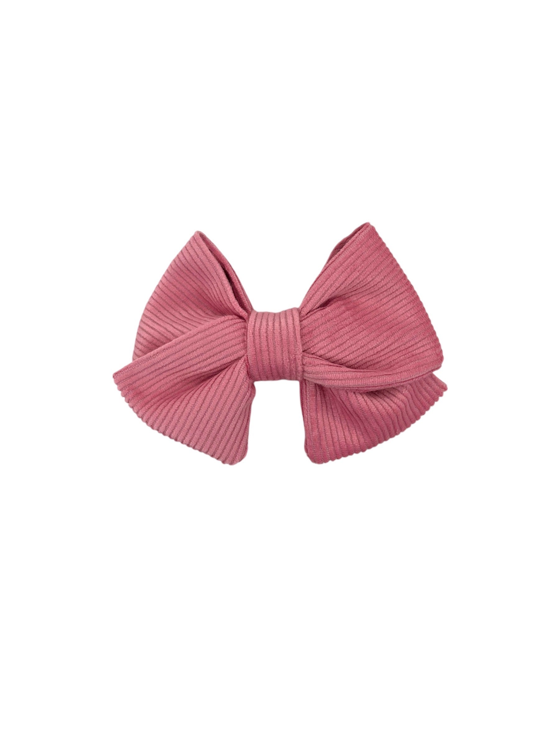 Pink Corduroy Bow