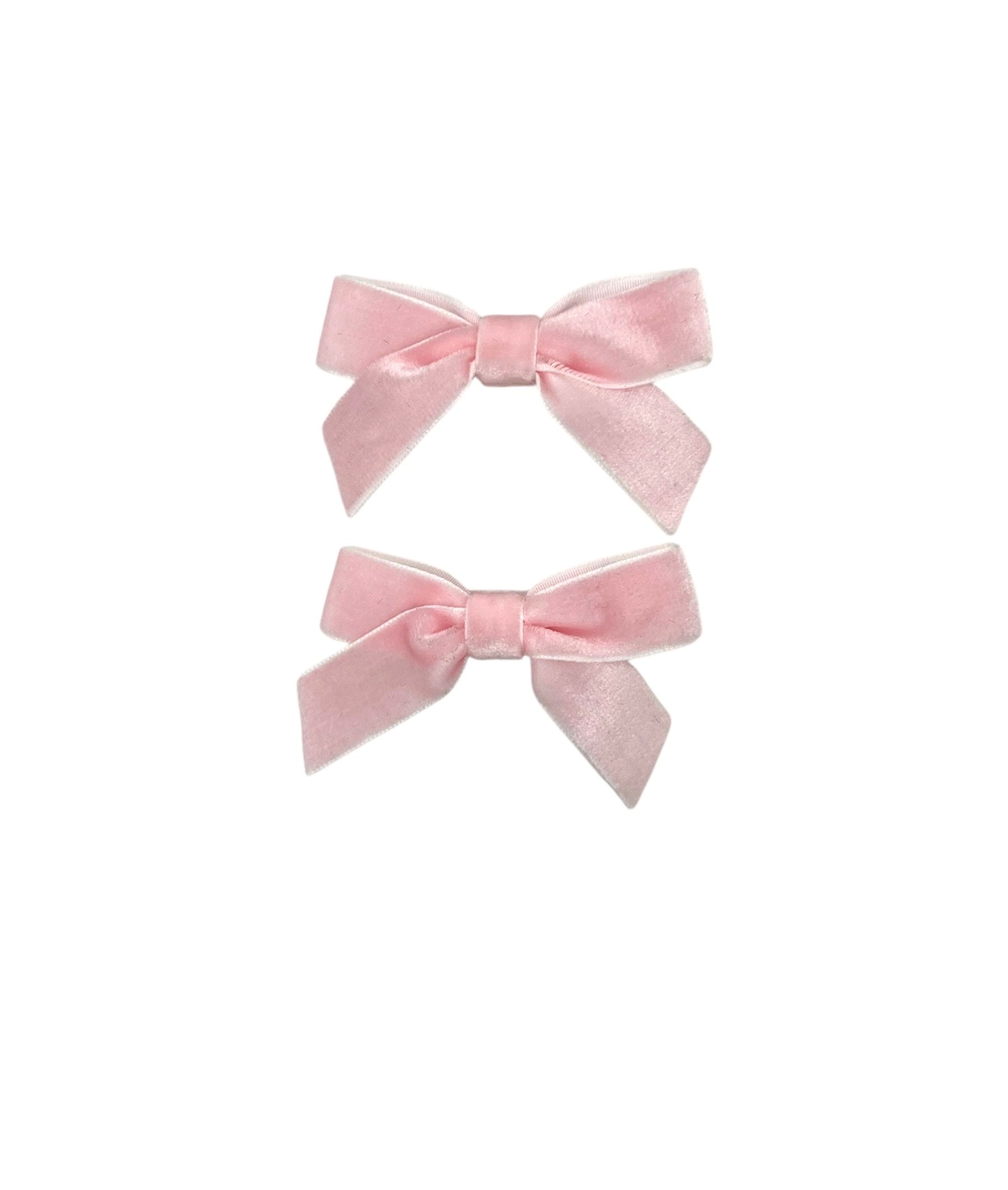 Mini Velvet Pigtail Bows