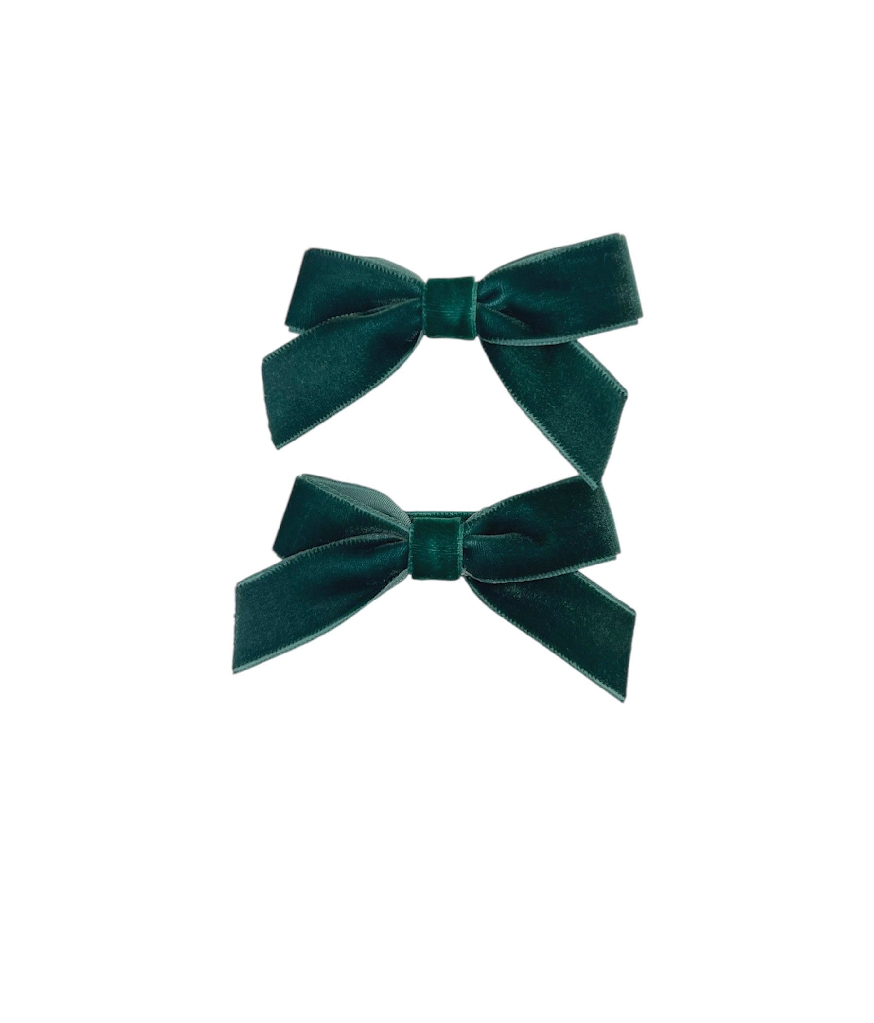 Mini Velvet Pigtail Bows