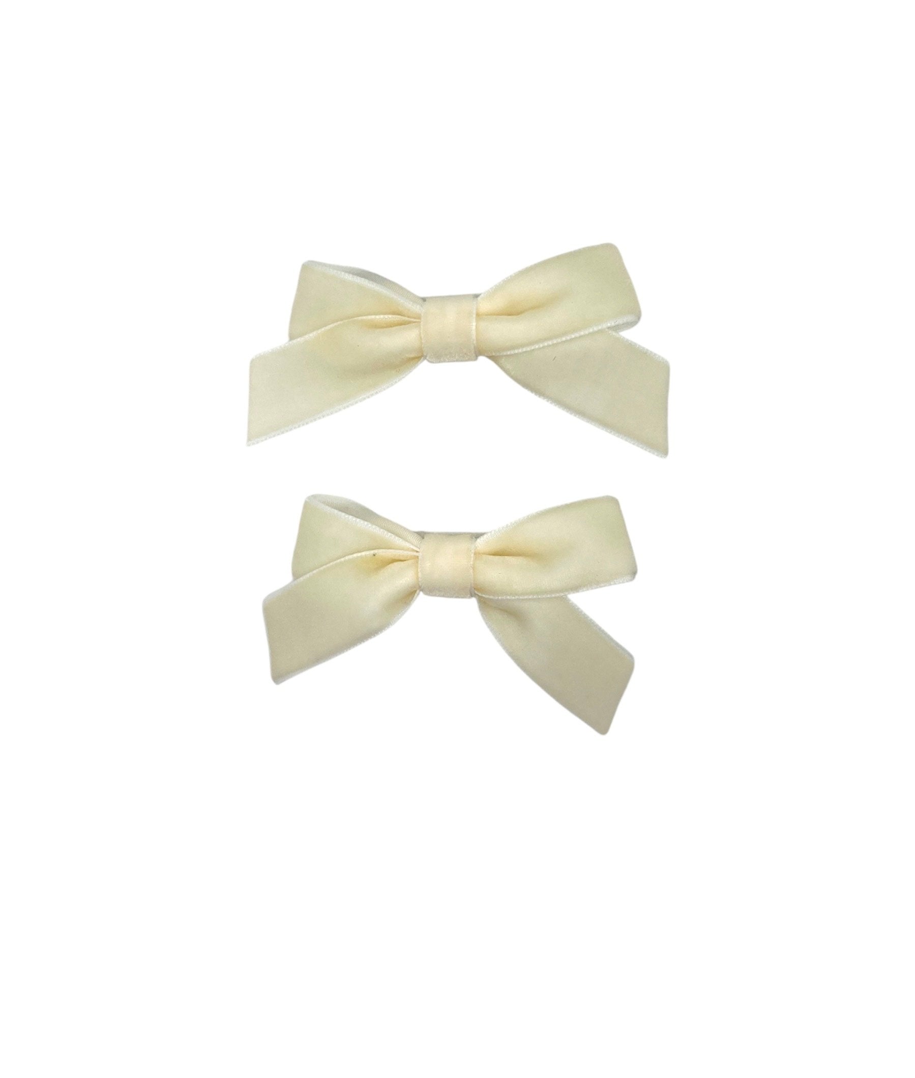 Mini Velvet Pigtail Bows