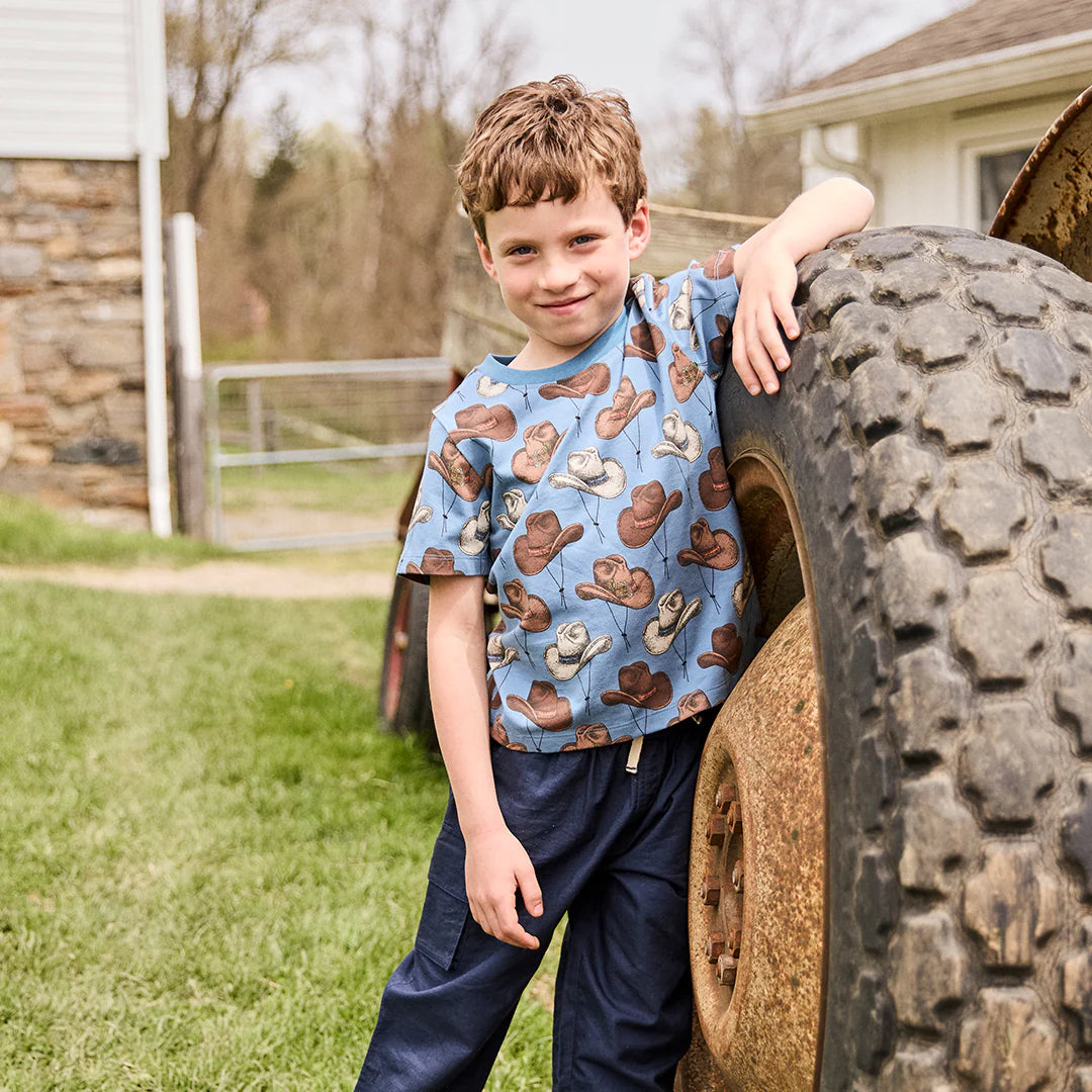 Kids Organic Tee Cowboy Hats