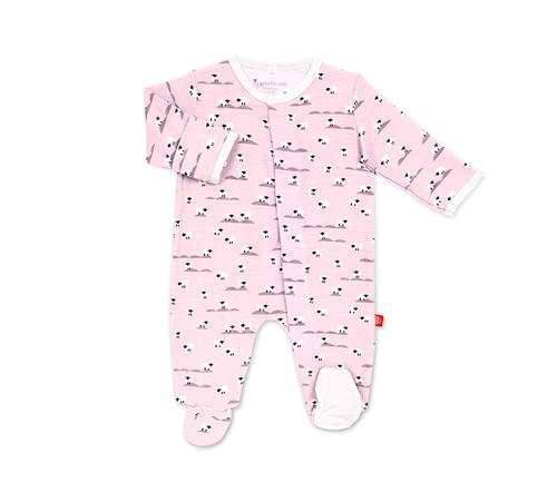 Magnetic Pink Baa Baa Baby Modal Footie